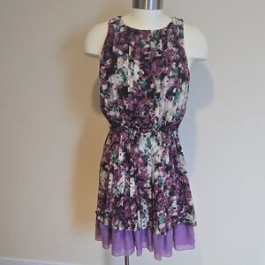 Jessica Simpson Purple Floral Mini Dress